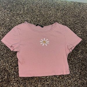 Selling size XS, pink, daisy crop top.